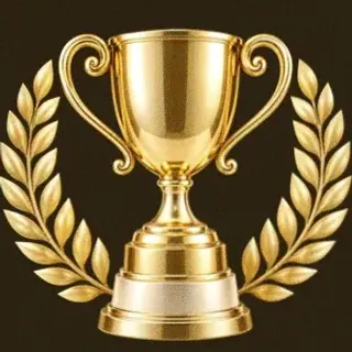 Gold trophy cup — Roospin